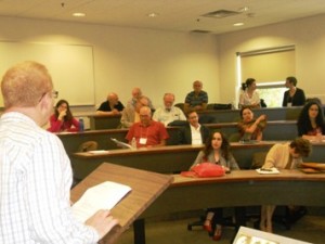 ACJS President, Randal Schnoor, presents at the ACJS conference